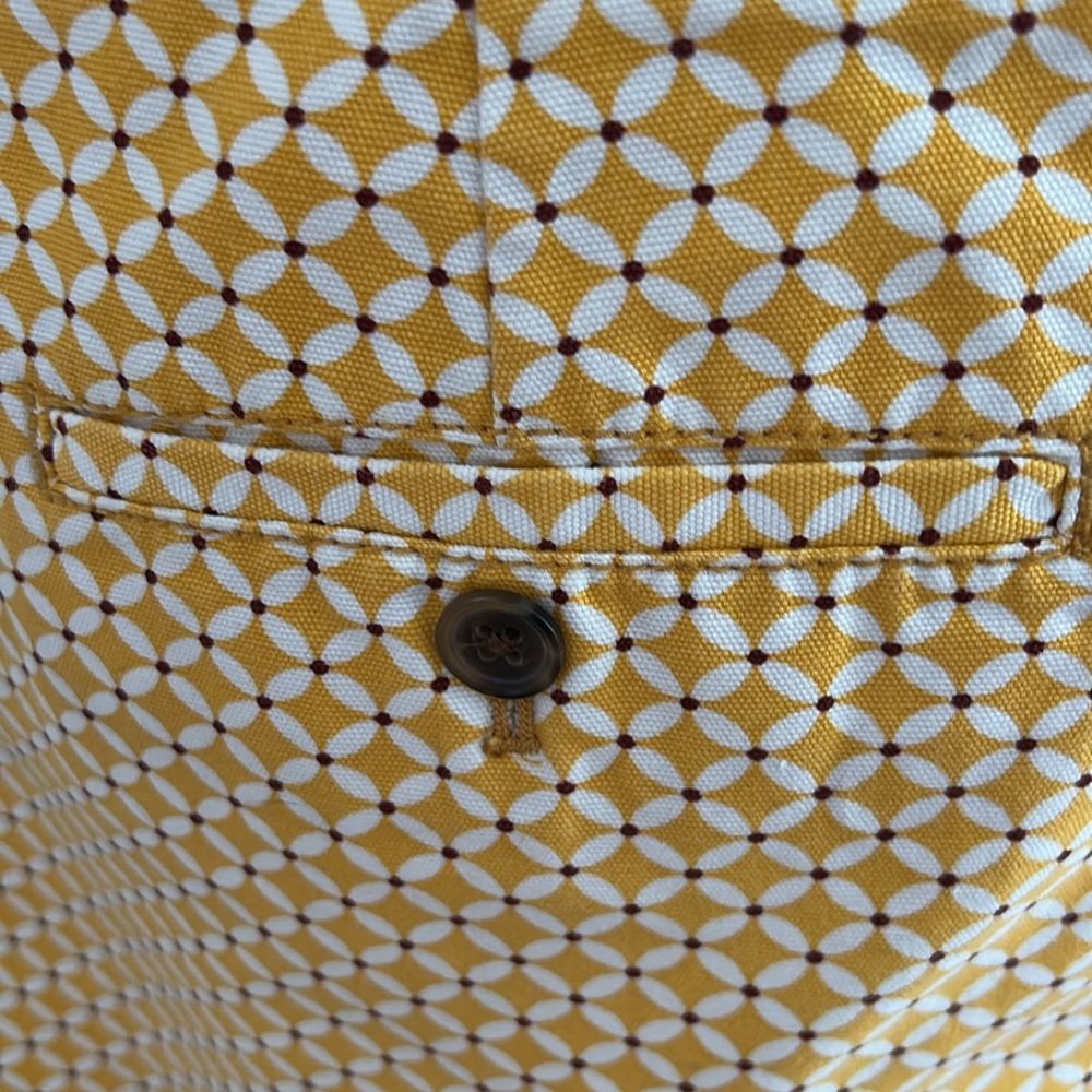 J. Crew Yellow/Cream Geometric Patterned Mini Ski… - image 5